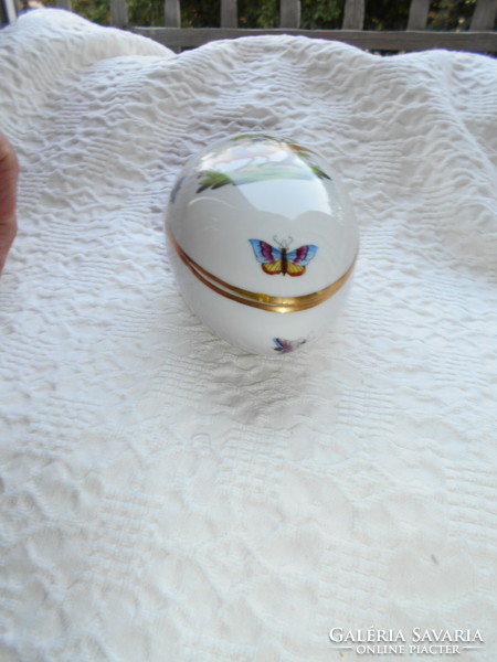 Herend jewelry holder porcelain egg- pheasant motif