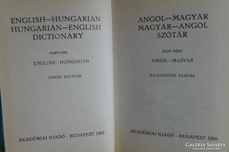 Angol-magyar, magyar-angol útiszótár (Akadémiai Kiadó, 1988)