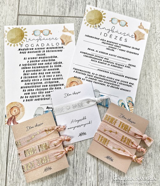 Hen party sets - summons, vows and bracelets