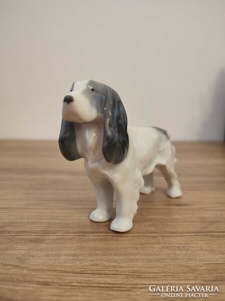 Porcelain spaniel dog figure metzler and ortloff