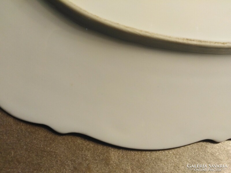 Porcelán pecsenyés tál, asztali kínáló - antik jelleggel