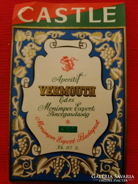Old - Budafok - castle vermouth vermouth label - collector's condition according to the pictures 2.