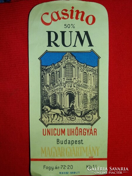 Antique zwack casino rum label - extremely rare, condition according to the pictures