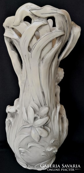 DT/342 - Antik Royal Dux – Hatalmas tündéres Art-Nouveau váza