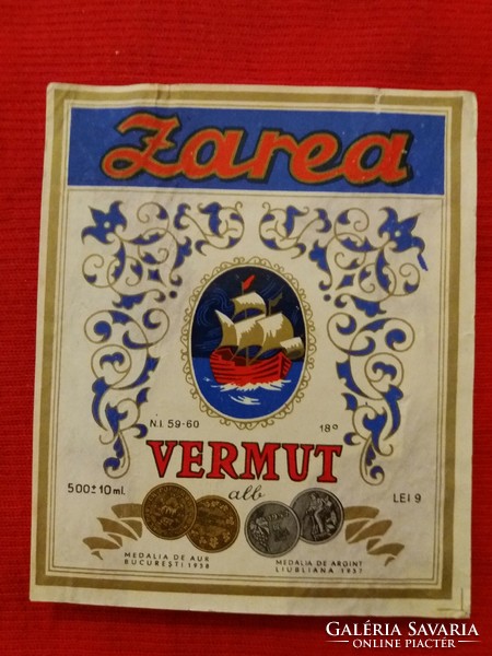 Old - Yugoslavian - zarea vermouth vermouth label - condition according to the pictures