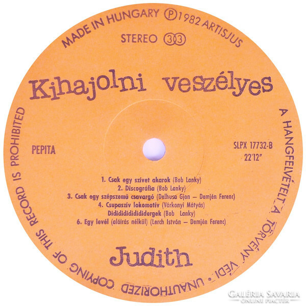 Szűcs judit - it's dangerous to bend over vinyl record