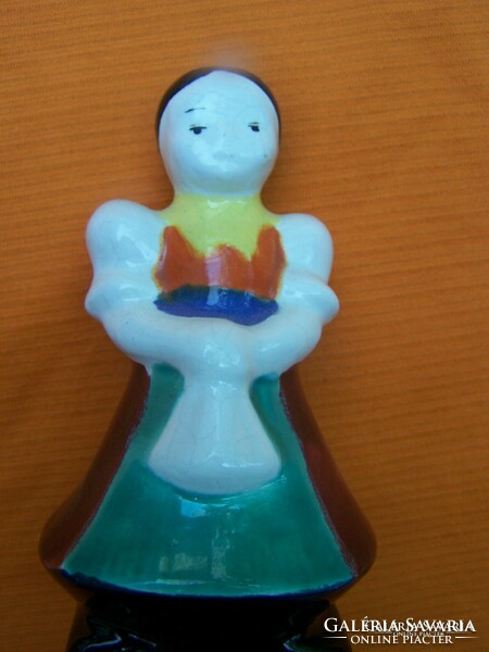 Old ceramic figure in good condition. Height: 12.5 centimeters
