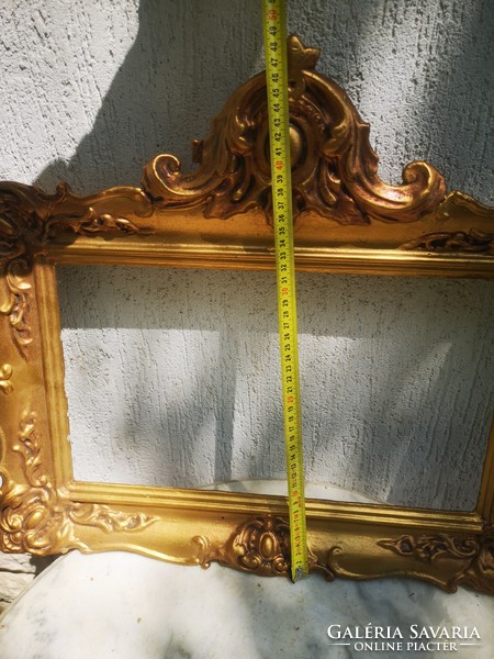 Antique frame picture frame mirror frame tower picture clock style. Biedermeier 1800s