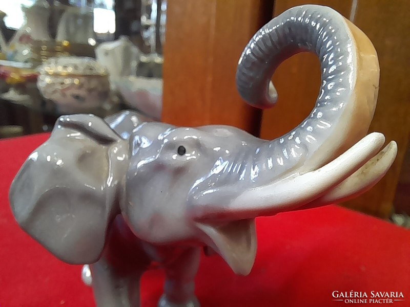 German, Germany unterweissbach porcelain lucky elephant figure,