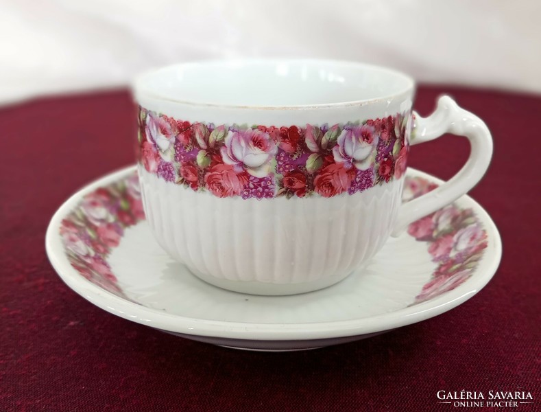 Karlsbad rose tea cup 9x6.5cm bottom 15cm