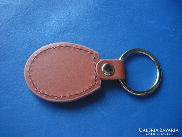 Simson enduro s51 (motorcycle) oval metal key ring on a leather base!