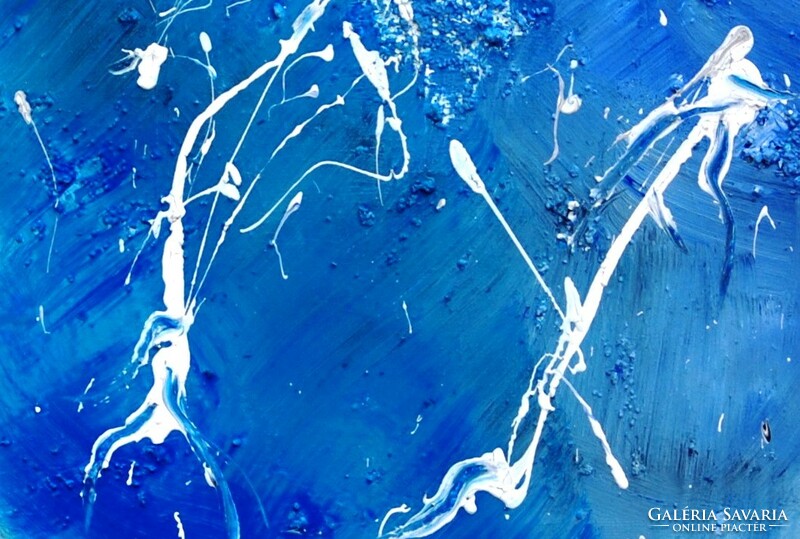 Kortárs művész: A kék szív - olaj-vászon festmény