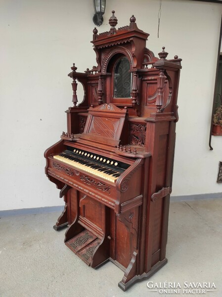 Antik orgona zongora harmónium viktóriánus bútor reed organ victorian furniture 1880 hangszer 631