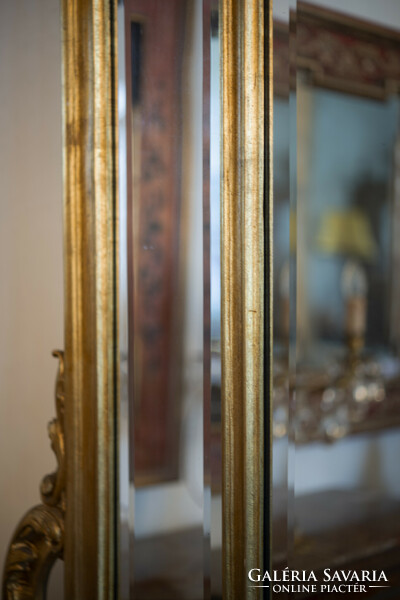 Aranyozott konzol asztal tükörrel (nagy méretű)