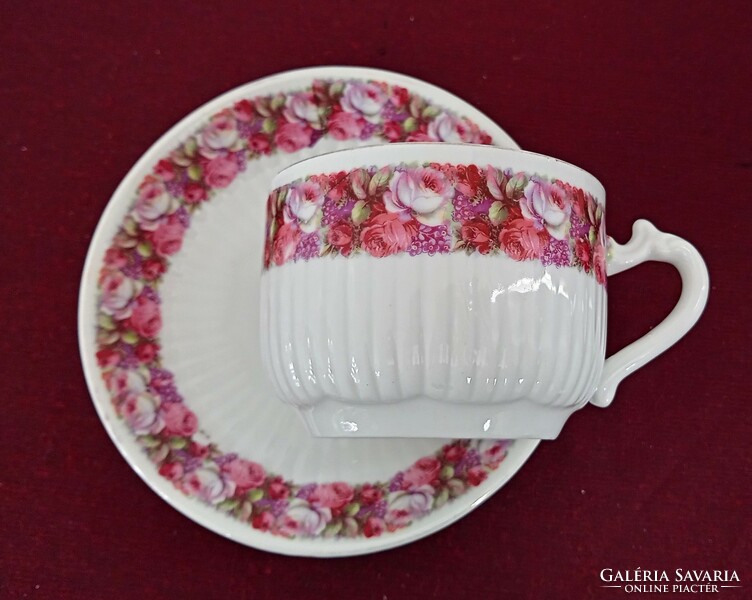 Karlsbad rose tea cup 9x6.5cm bottom 15cm