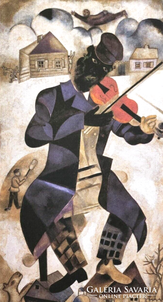 Chagall litográfia - Hegedűs