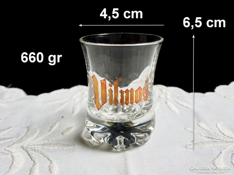 Set of 6 rare Vilm glass glasses