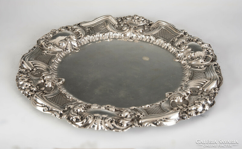 Silver baroque large bowl