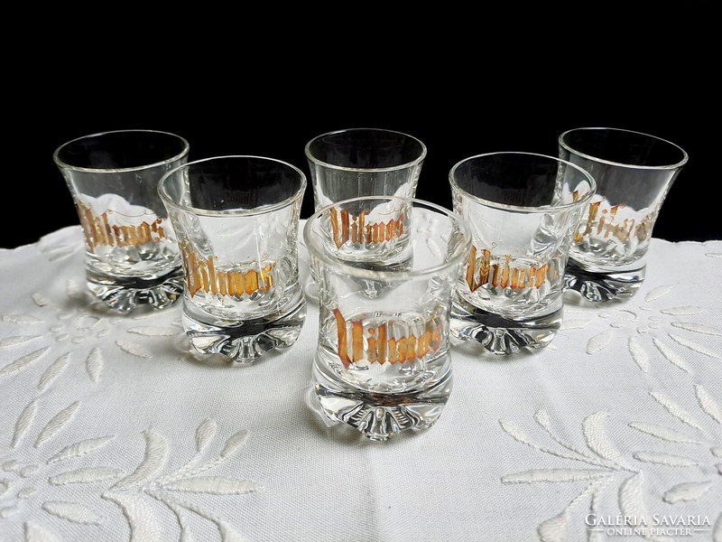 Set of 6 rare Vilm glass glasses