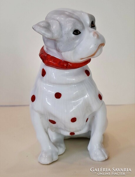 Antique art deco porcelain dog