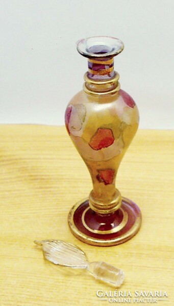 Antik parfümös üvegcse, Tiffany mintával
