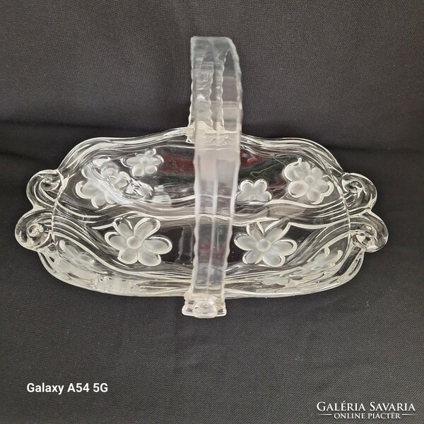 Walterglass, glass basket, table centre, offering, beautiful, large, designed