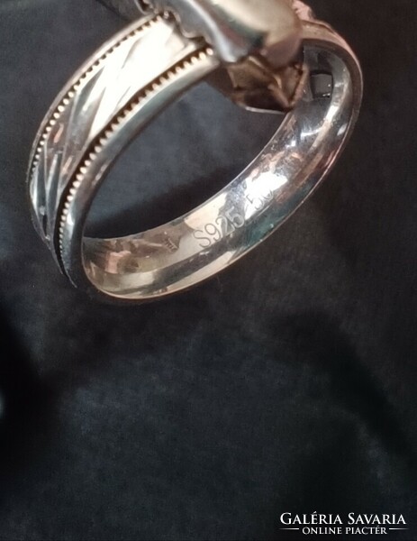 Vèsett ezüst karikagyűrű pàrban (50 ès 64 mèret)