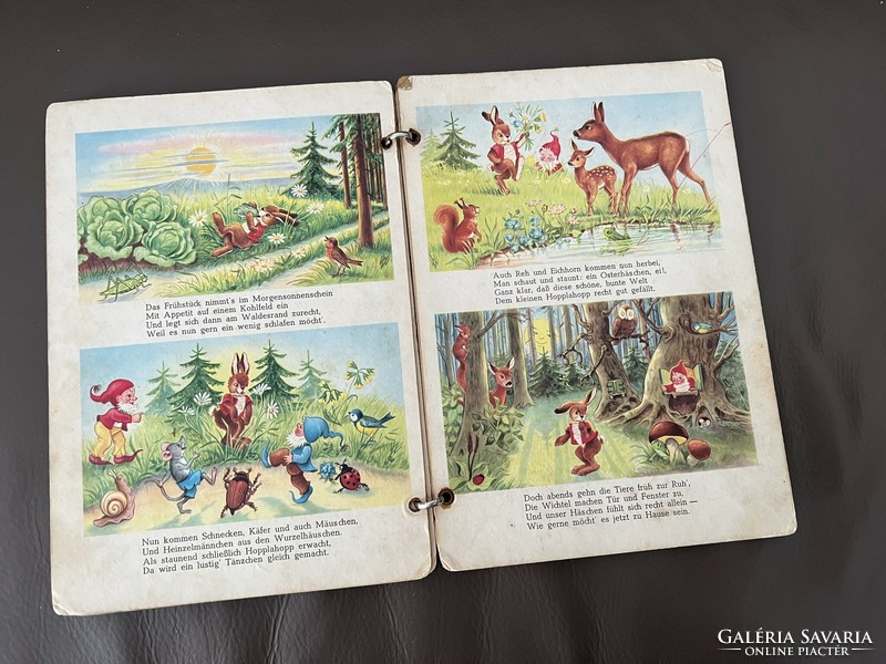 Aranyos nyuszis régi német mesekönyv húsvéti könyv