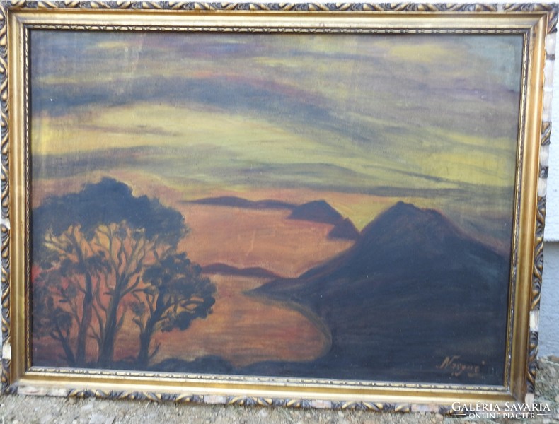Antique oil / canvas painting - unknown artist