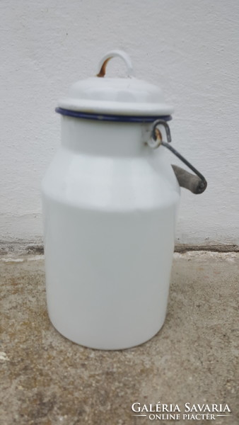 Old enameled milk jug 2 liters