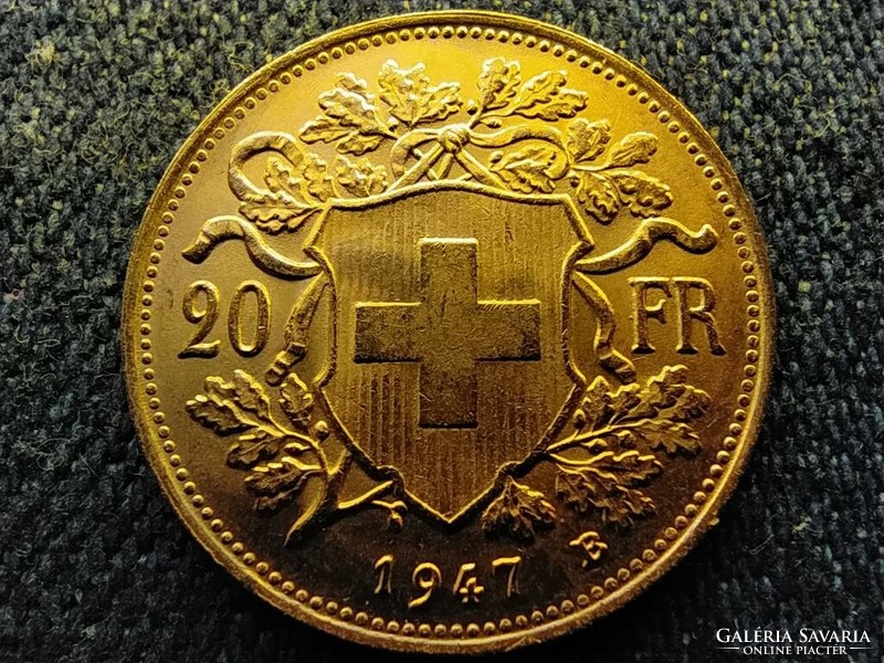 Switzerland .900 Gold 20 francs 6.45g 1947 b (id64761)