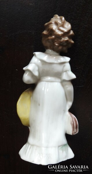 Antique little girl porcelain figure