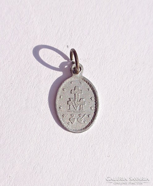 Old, small oval Our Lady of Grace pendant