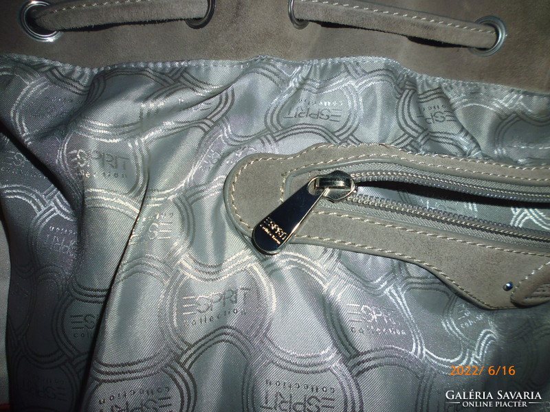 Esprite huge shopper bag ..Genuine leather / fabric ..