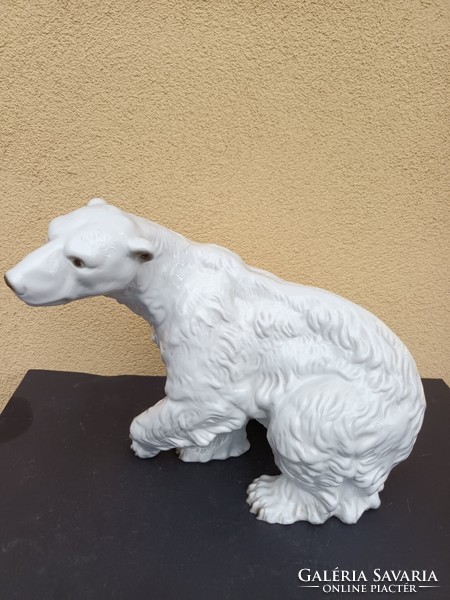 Large royal dux porcelain polar bear