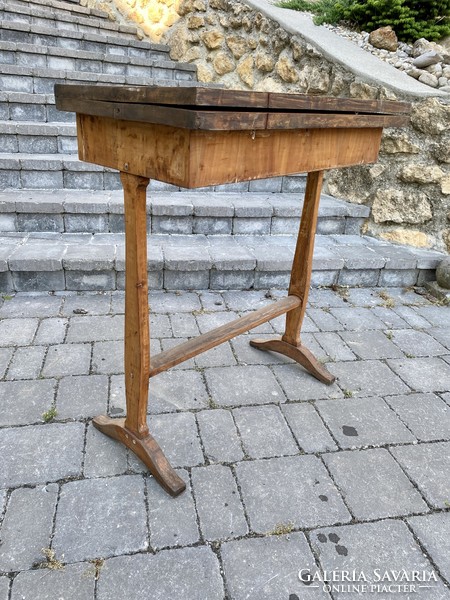Openable antique side table