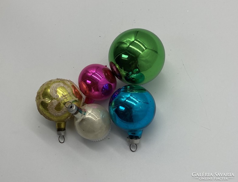 Old Christmas tree decoration, glass balls, colored, small size