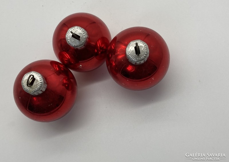 Old Christmas tree decoration, glass balls, red