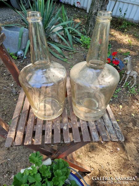 Régi retró Kecskemét Szikra Állami Gazdaság üveg italos pálinkás palack, jelzett, 2 liter