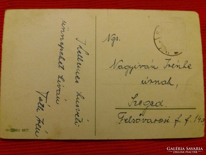 Antique 1920. Easter greetings. Hungarian People's Republic color drawing in good condition according to the pictures