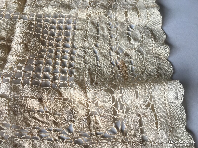 Cream lace tablecloth