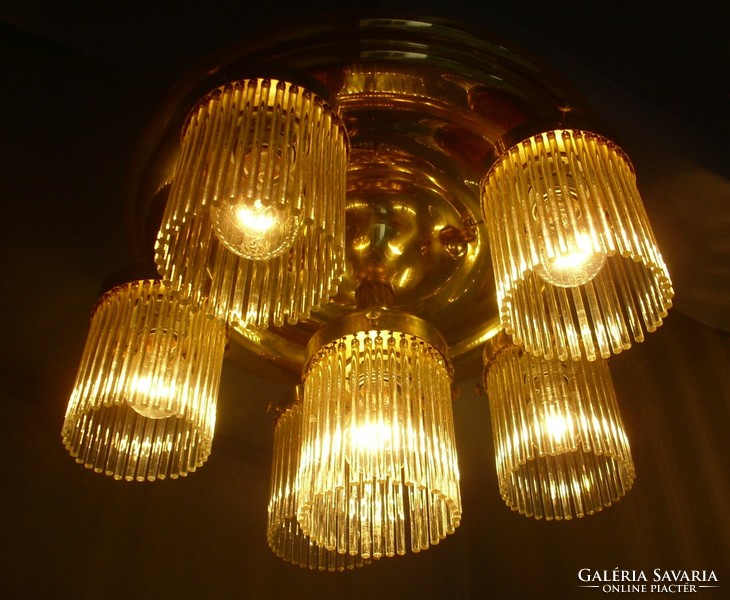 Orion glass chandelier with 5+1 burners