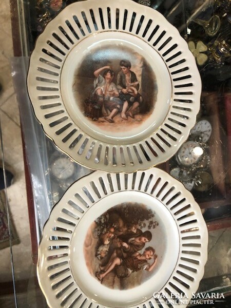 Union k Czechoslovak porcelain plates 1920s, 16 cm, 4 pcs