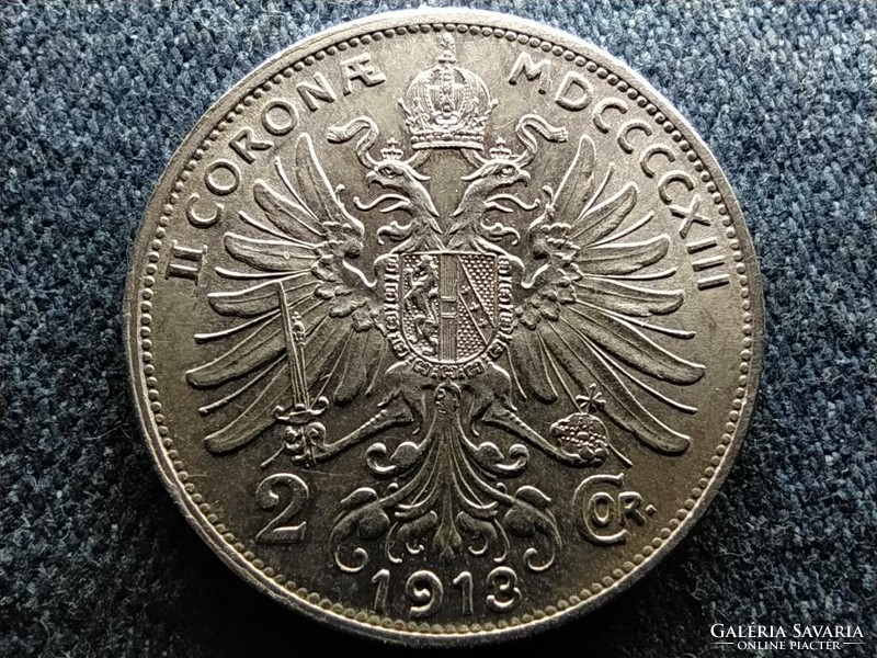 József Ferenc of Austria .835 Silver 2 crowns 1913 extra (id59127)