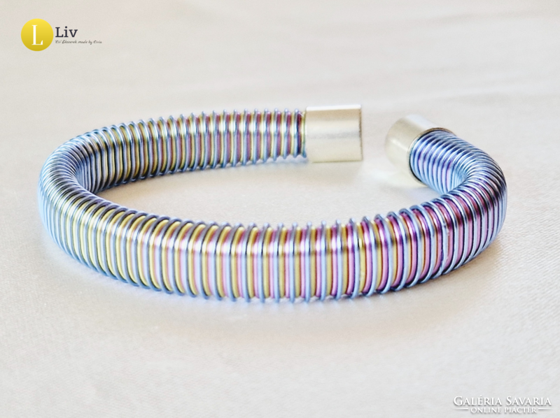 Pastel Purple, Yellow, and Steel Blue, Playful, Handmade Necklace, Bracelet, Earrings - Jewelry Set