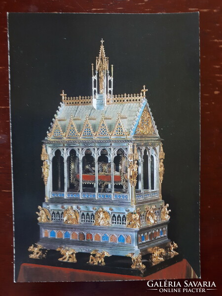 In the right relic holder of the saint - postcard with occasional stamping 1989