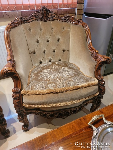 Antik 2db Bécsi barokk ( neorokokó) fotel