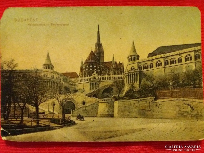 Antique postcard Budapest Fisherman's Bastion, color retouched picture in good condition according to the pictures