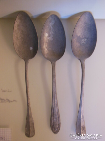 Spoon - 3 pieces! - Salad - 26.5 x 5 cm - old - flawless