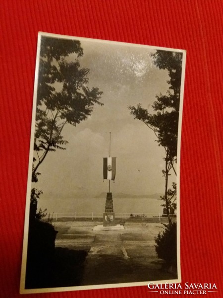 Antique Balatonföldvár Trianon monument Sedner photo black and white in good condition according to the pictures
